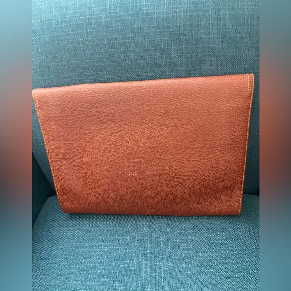 Vintage Nazarene Gabrielli Leather Copper Red Brown Portfolio Large Case Unisex